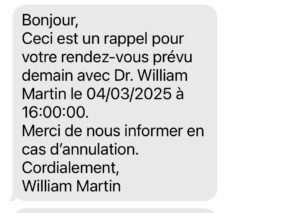 SMS-rappel SMS de rappel RESAVOX