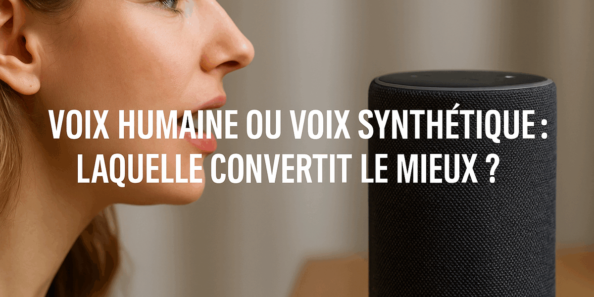 humain-vs-synthetique Voix humaine ou voix synthétique : laquelle convertit le mieux ?