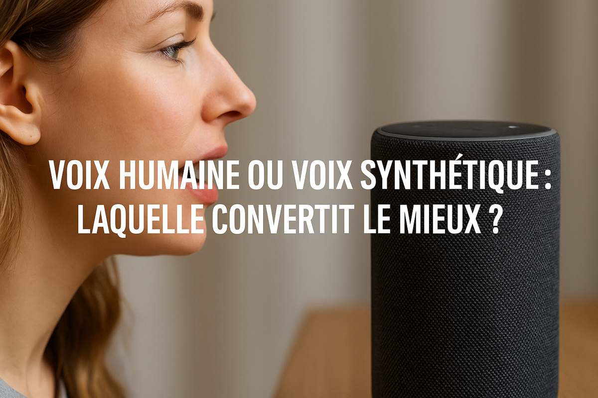 Voix humaine ou voix synthétique : laquelle convertit le mieux ?